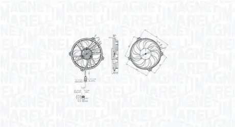 Вентилятор, система охолодження двигуна Magneti Marelli 069422855010