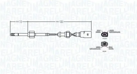 Датчик, температура відпрацьованих газів Magneti Marelli 172000093010 Купити в Україні