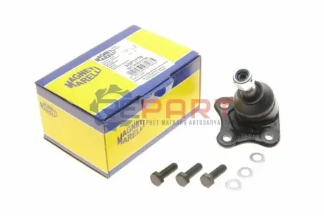 Шарова опора Лів (нижн передн) (діаметр конуса 14,9mm) AUDI A3 SEAT CORDOBA, IBIZA III, LEON, TOLEDO II SKODA FABIA I, OCTAVIA I VW BORA, BORA I, GOLF IV, NEW BEETLE, POLO 1.0-3.2 09.96-12.13 Magneti Marelli 301191617780 Купити в Україні