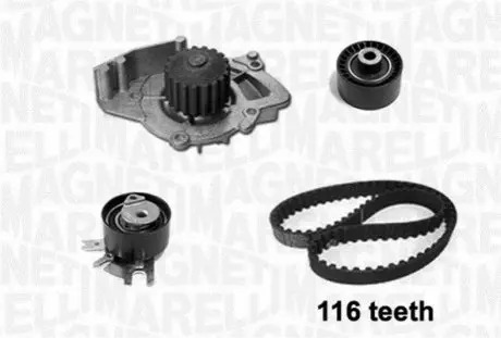 Комплект ГРМ + помпа Fiat Scudo/Citroen Jumpy 2.0HDI 07 Magneti Marelli 341401690001