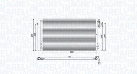 Радіатор кондиціонера BMW 3 (E90/E91)/X1 (E84)/1.6-3.0D 04-16 (N47/N57/N55) MAGNETI MARELLI 350203752000 (фото 1)