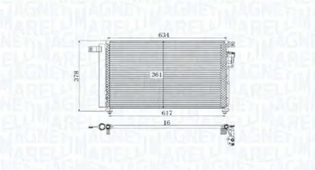 Конденсатор, система кондиціонування повітря Magneti Marelli 350203961000