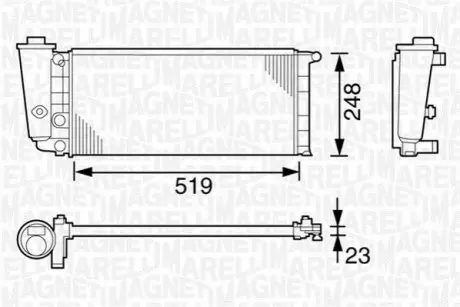 Радиатор, охлаждение двигателя Magneti Marelli 350213101000
