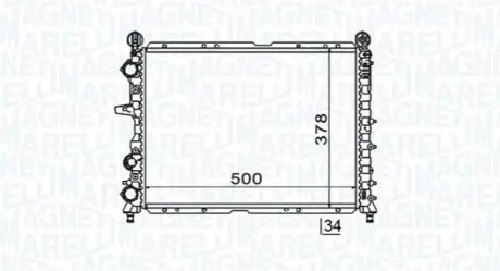 MAGNETI MARELLI FIAT Радиатор охлаждения Tipo,Tempra 1.4/2.0 Magneti Marelli 350213154600 Купить в Украине