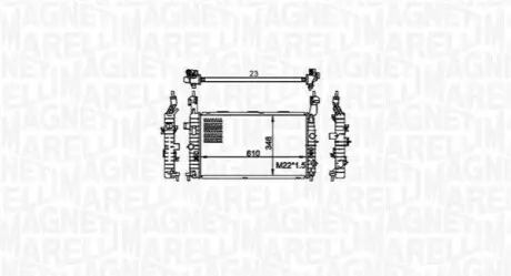 MAGNETI MARELLI OPEL Радиатор охлаждения Meriva A 1.4/1.8 Magneti Marelli 350213155800