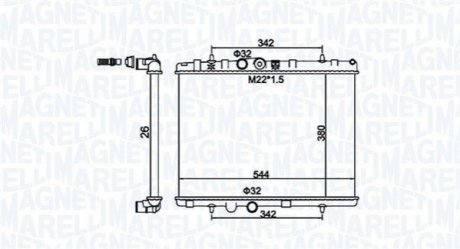 Радіатор системи охолодження MAGNETI MARELLI 350213156100 (фото 1)