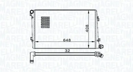 Радиатор системы охлаждения Magneti Marelli 350213157300