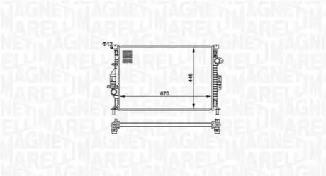 Радіатор, система охолодження двигуна Magneti Marelli 350213158700