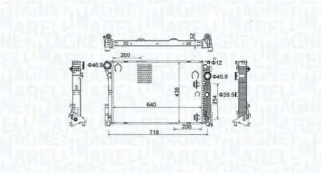 Радіатор, система охолодження двигуна Magneti Marelli 350213159800 Купити в Україні