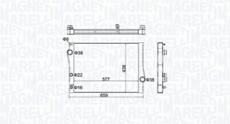 Радиатор системы охлаждения MAGNETI MARELLI 350213163500 (фото 1)