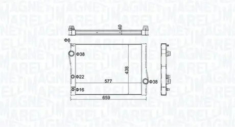 Радиатор системы охлаждения Magneti Marelli 350213163500 Купить в Украине
