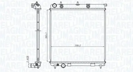 MAGNETI MARELLI CITROEN Радиатор охлаждения C2/3/4,Peugeot 2008,207,208 1.0/1.6 Magneti Marelli 350213173500