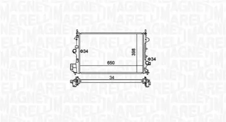 Радиатор системы охлаждения Magneti Marelli 350213173700