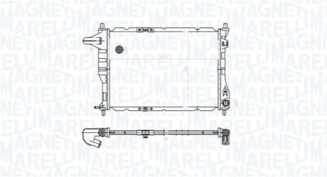 CHEVROLET радіатор охолодження Matiz,Spark 0.8/1.0 05- MAGNETI MARELLI 350213177900 (фото 1)