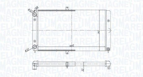 LADA Радиатор охлаждения 2110-2111-2112 95- MAGNETI MARELLI 350213180700