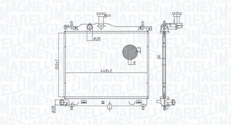 HYUNDAI Радиатор охлаждения i10 1.1/1.1CRDi 08- MAGNETI MARELLI 350213182900