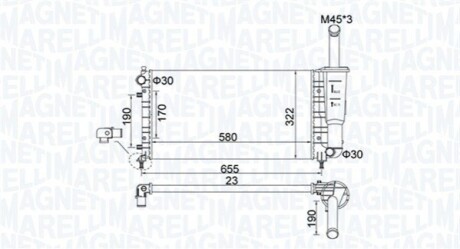 Радіатор охолодження двигуна MAGNETI MARELLI 350213183600