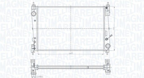 Радіатор охолодження двигуна MAGNETI MARELLI 350213184300 (фото 1)