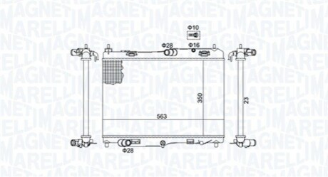 FORD Радиатор охлаждения B-Max,Fiesta VI,Transit Courier 1.4/2.0 12- MAGNETI MARELLI 350213184700