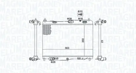 MAGNETI MARELLI FORD Радиатор охлаждения B-Max,Fiesta VI,Transit Courier 1.4/2.0 12- Magneti Marelli 350213184700 Купить в Украине