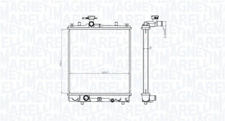 Радиатор SUZUKI AGNIS 1.3 -03 MAGNETI MARELLI 350213186100 (фото 1)