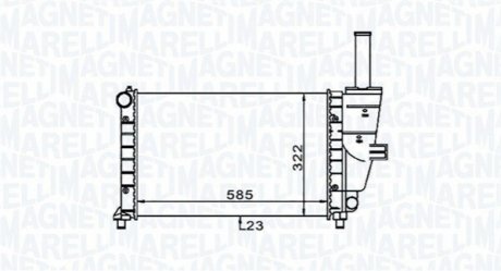 FIAT Радиатор охлаждения Punto 1.2 99- MAGNETI MARELLI 350213187100