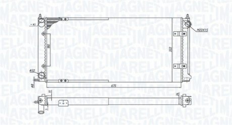 VW радиатор вод. охлаждение GOLF GTD 1.6 85- MAGNETI MARELLI 350213188300 (фото 1)