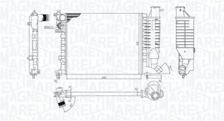 CITROEN Радиатор охлаждения Xsara,ZX 1.4/1.6 MAGNETI MARELLI 350213188500