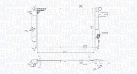 Radiator, engine cooling MAGNETI MARELLI 350213189800 (фото 1)