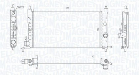 Радіатор охолодження Opel Combo 1.2/1.4 94-01 MAGNETI MARELLI 350213190400 (фото 1)