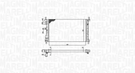 Радіатор, система охолодження двигуна Magneti Marelli 350213190500