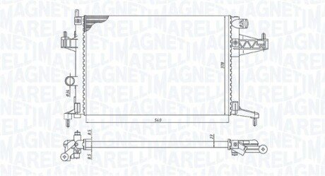 OPEL Радіатор системи охолодження двигуна COMBO 1.6 01- MAGNETI MARELLI 350213191600 (фото 1)