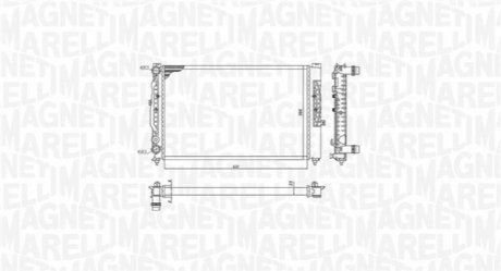 VW радіатор Passat 96-, AUDI A4 1.6-1.8 20V-1.9 DI/TD MAGNETI MARELLI 350213191700