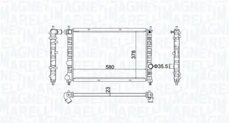 Радіатор, система охолодження двигуна Magneti Marelli 350213192100