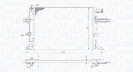 OPEL Радіатор охолодження Astra G,Zafira 1.4/2.2 MAGNETI MARELLI 350213192400 (фото 1)