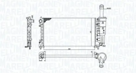 Радіатор, система охолодження двигуна Magneti Marelli 350213194200