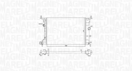 Радиатор охлаждения Opel Vectra B 1.6/1.8/2.0 i 95-03 Magneti Marelli 350213194800 Купить в Украине