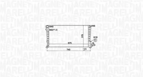 Радіатор, система охолодження двигуна Magneti Marelli 350213195100 Купити в Україні