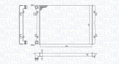 Радіатор охолодження VW Sharan/Ford Galaxy I 1.9TDI/2.0TDI 02-10 MAGNETI MARELLI 350213196100 (фото 1)