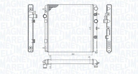 Радиатор охлаждения Citroen C3/Peugeot 207/208 1.4/1.6 07- MAGNETI MARELLI 350213198700