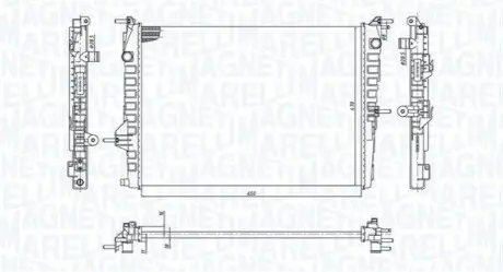 Радиатор охлаждения Renault Megane III/Scenic III 1.2GPL/1.6 16V 08- Magneti Marelli 350213199300 Купить в Украине
