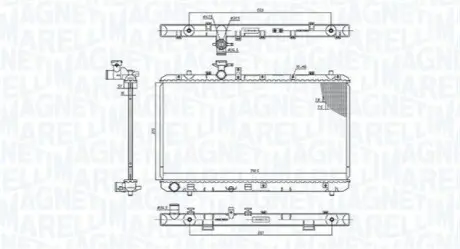 Радіатор двигуна (мкпп) FIAT SEDICI SUZUKI SX4 1.5/1.6 06.06- Magneti Marelli 350213199500