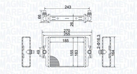 Радиатор BMW 3 F30 MAGNETI MARELLI 350213202500 (фото 1)