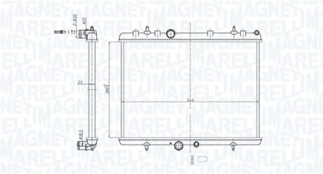 Радіатор CITROEN BERLINGO 02- MAGNETI MARELLI 350213209600