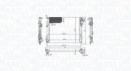 Радіатор двигуна NISSAN PRIMASTAR OPEL VIVARO A RENAULT TRAFIC II 2.0D 01.06 Magneti Marelli 350213213600 Купити в Україні