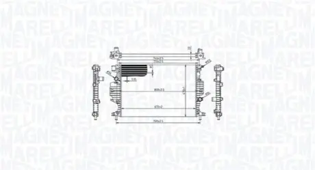 Радіатор, система охолодження двигуна Magneti Marelli 350213215800 Купити в Україні