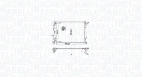 Радіатор, система охолодження двигуна Magneti Marelli 350213216100