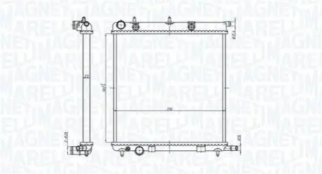 Радіатор, система охолодження двигуна MAGNETI MARELLI 350213819000 Купити в Україні