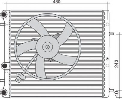 Радиатор, охлаждение двигателя MAGNETI MARELLI 350213851000