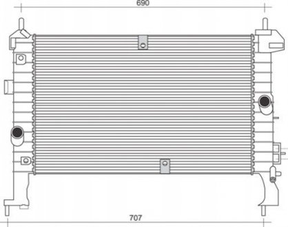 Радіатор OPEL MERIVA 1.7 DTI [] MAGNETI MARELLI 350213972000 (фото 1)